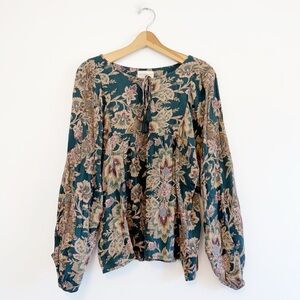 RALPH LAUREN denim & supply floral peasant blouse